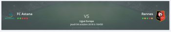 Ligue Europa, quel est votre pronostic pour FC Astana – Rennes ?